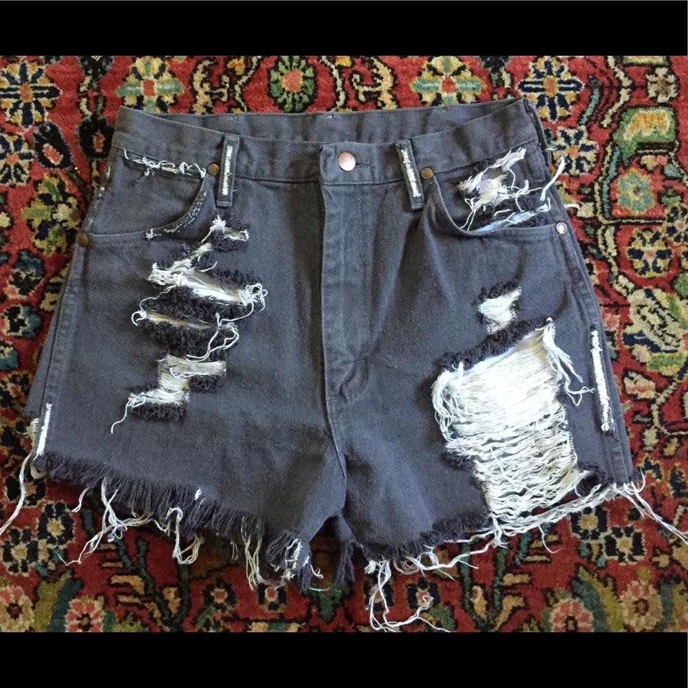 Distressed Wrangler Cutoff Shorts